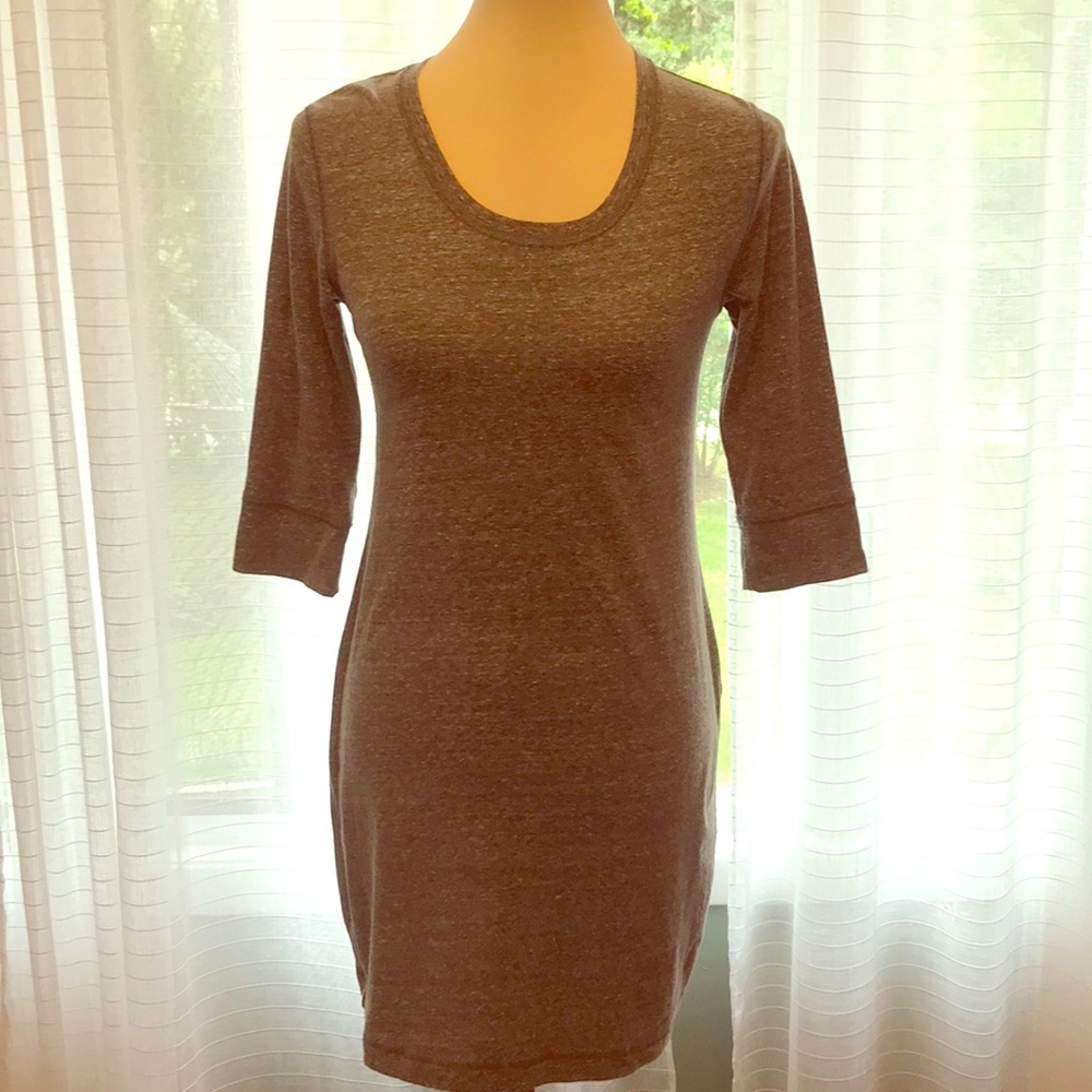 Heather Gray form fitting casual T-shirt dress
